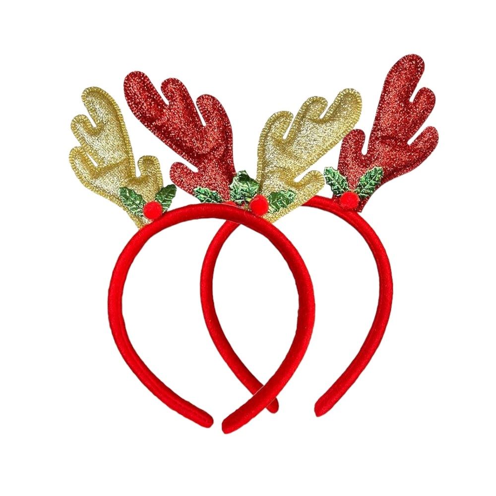 Set de 12 vinchas navideñas diademas decorativas